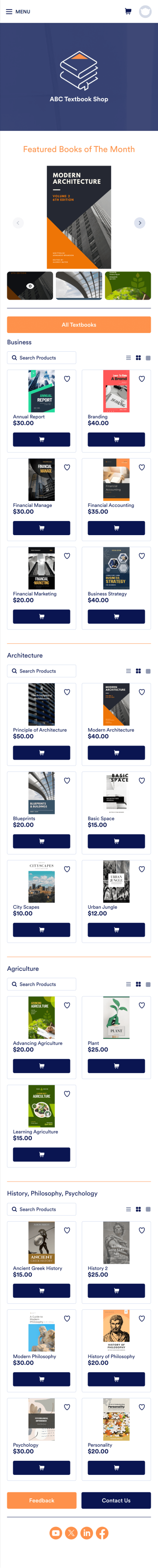Textbook Selling App Template