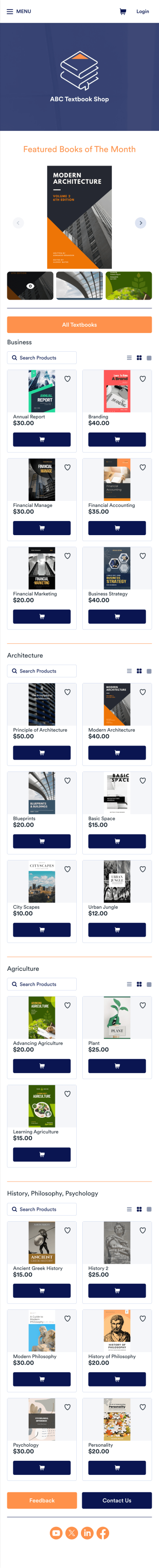 Textbook Selling App Template