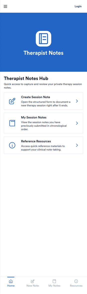 Therapist Notes App Template