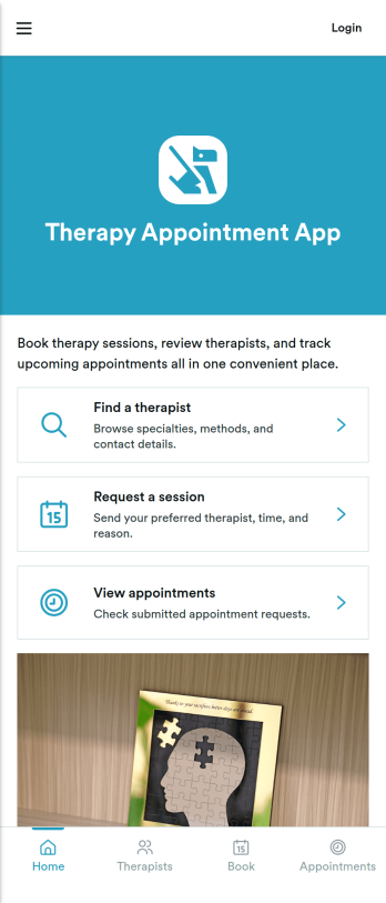 Therapy Appointment App Template