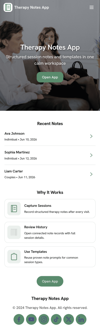 Therapy Notes App Template