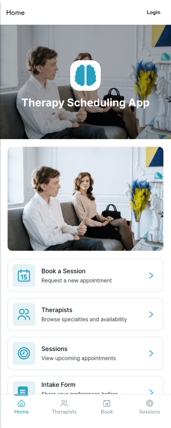 Therapy Scheduling App Template