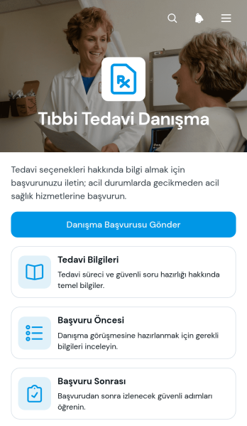 Tıbbi Tedavi Danışma Uygulama Șablonu