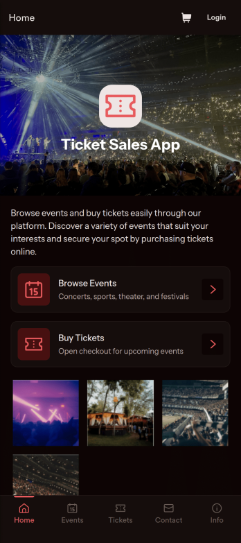 Ticket Sales App Template
