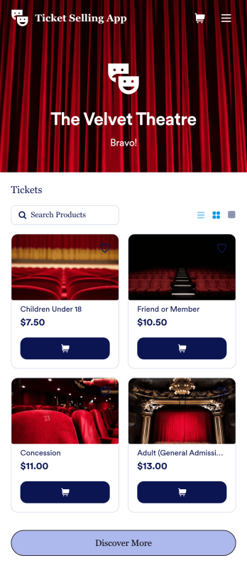 Customizable Ticket Selling App