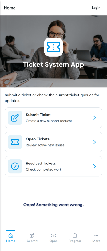 Ticket System App Template
