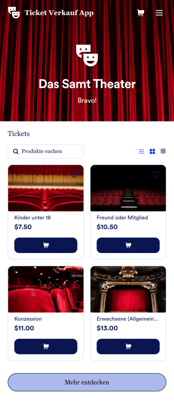 Ticket Verkauf App