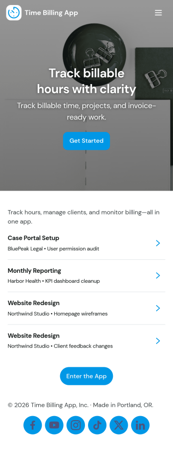 Time Billing App Template