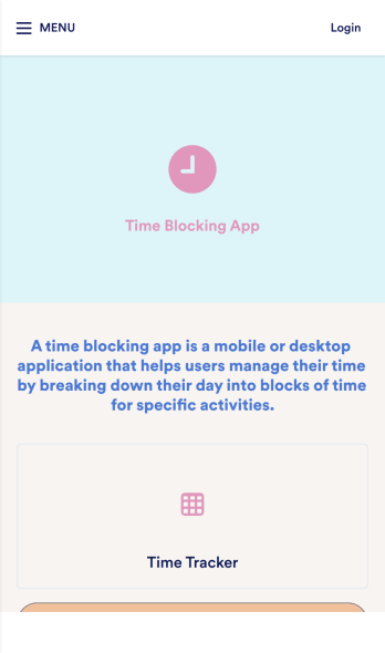 Time Blocking App Template