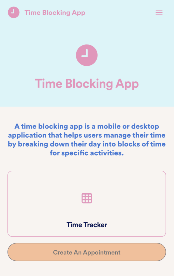 Time Blocking App Template