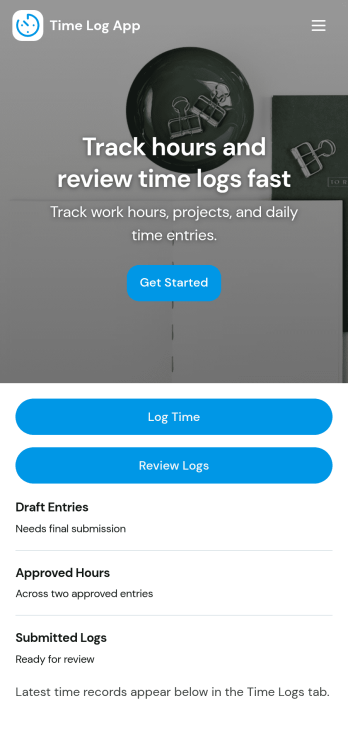 Time Log App Template