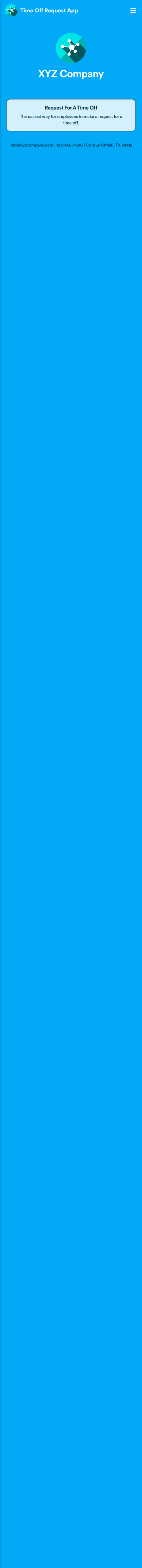 Time Off Request App Template