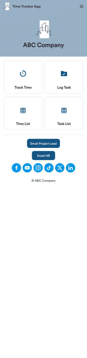 Custom Time Tracker App
