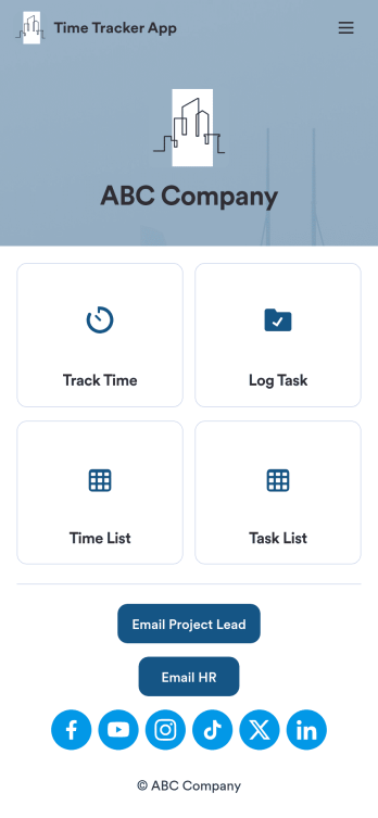 Custom Time Tracker App