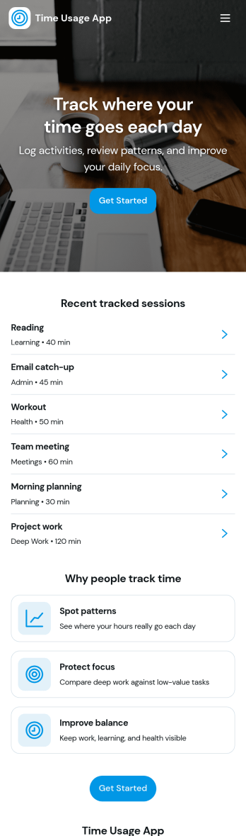 Time Usage App Template