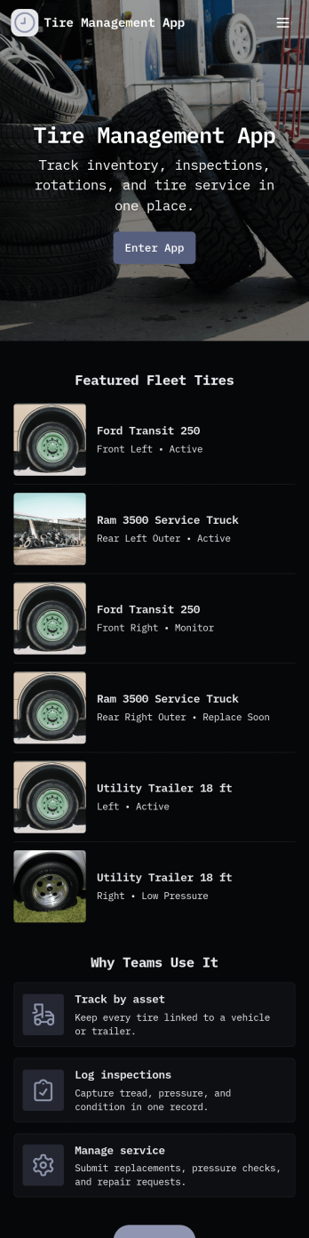 Tire Management App Template
