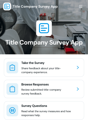 Title Company Survey App Template