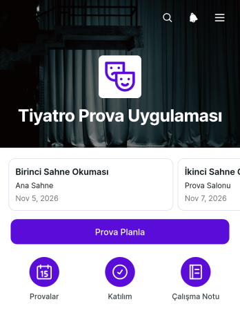 Tiyatro Replik Provası Uygulama Șablonu