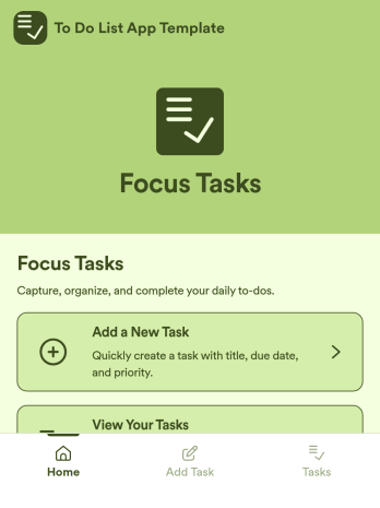 To Do List App Template