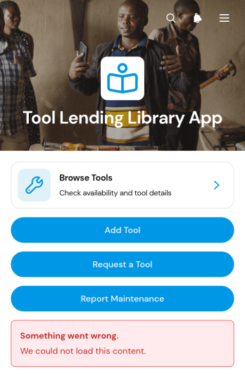 Tool Lending Library App Template