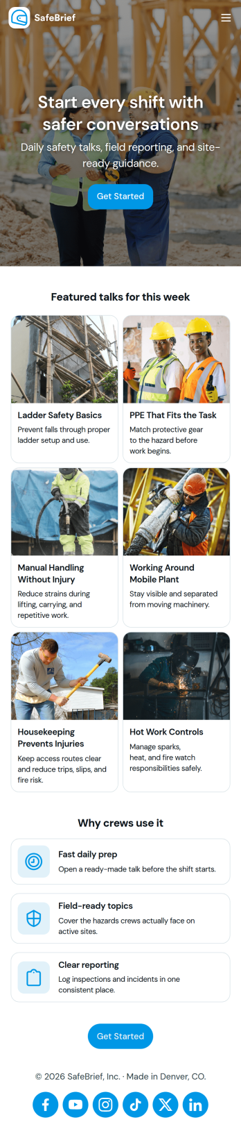 Toolbox Talks App Template
