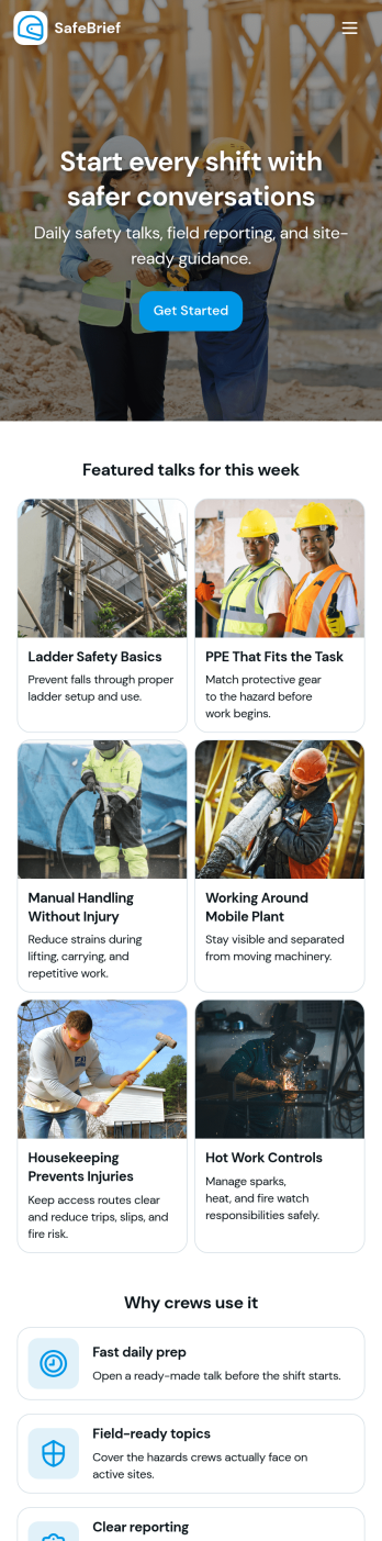Toolbox Talks App Template