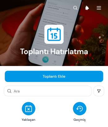 Toplantı Hatırlatma Uygulama Șablonu