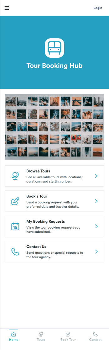 Tour Booking Hub App Template
