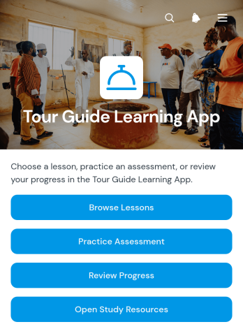 Tour Guide Learning App Template