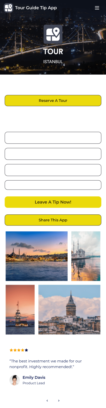 Tour Guide Tip App Template