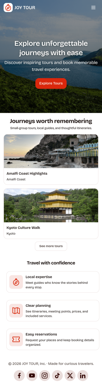 Touring App Template
