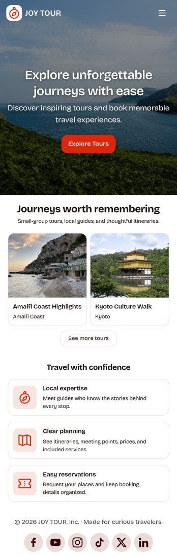 Touring App Template