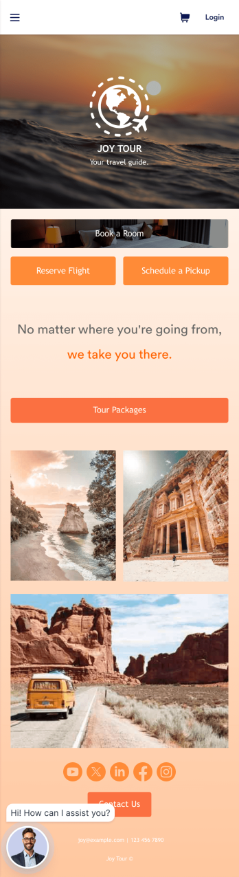 Touring App Template