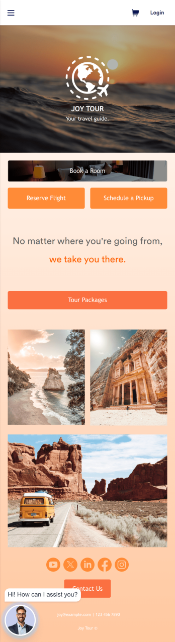 Touring App Template