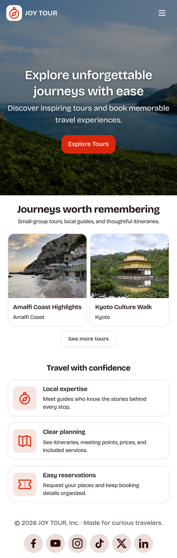 Touring App Template