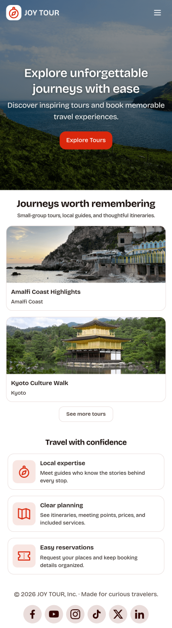 Touring App Template