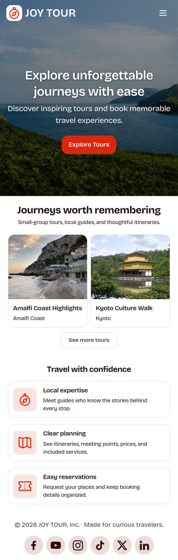 Touring App Template