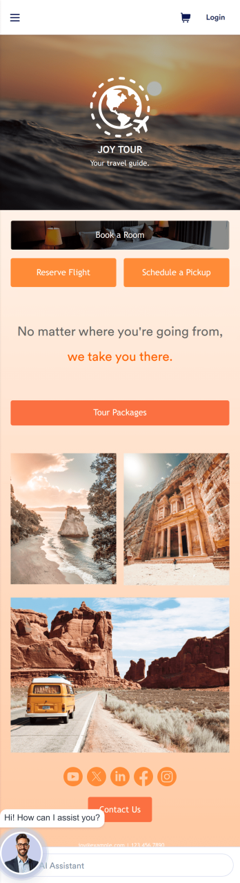 Touring App Template