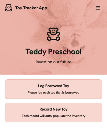 Toy Tracker App Template