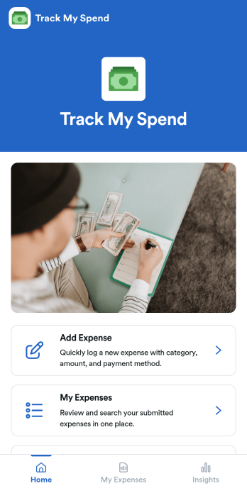 Track My Spend App Template
