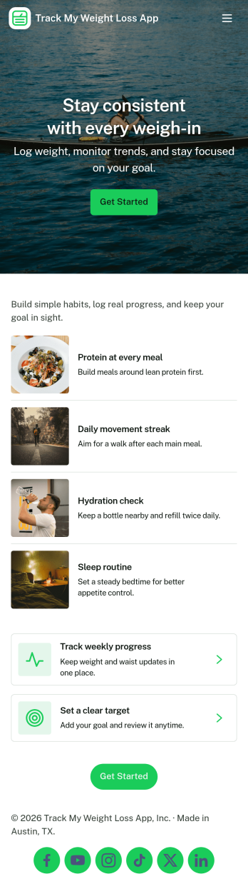 Track My Weight Loss App Template