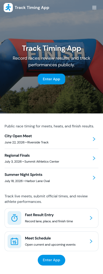Track Timing App Template