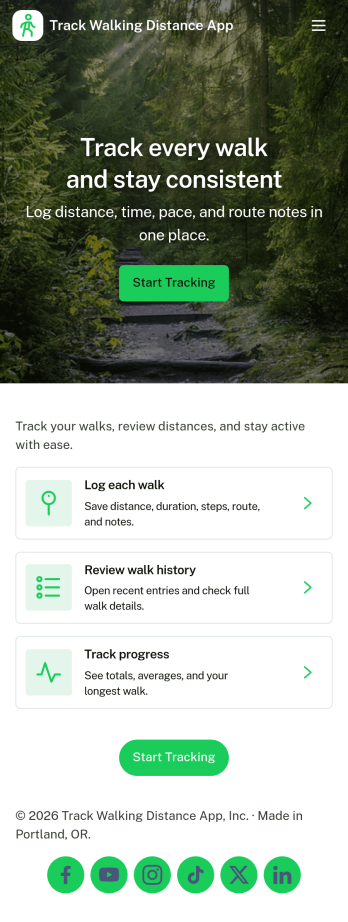 Track Walking Distance App Template