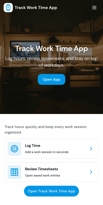 Track Work Time App Template