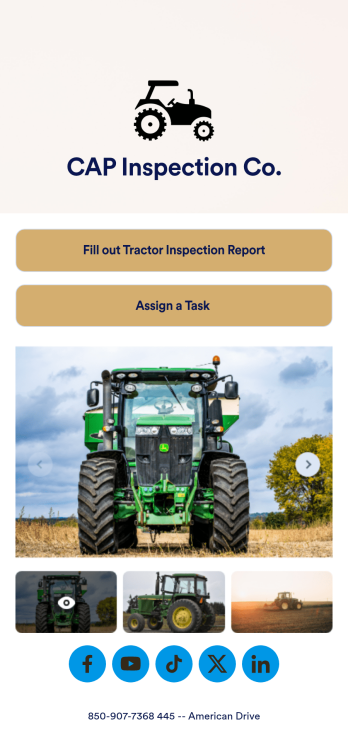 Tractor Inspection App Template