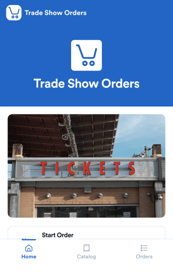 Trade Show Order Taking App Template