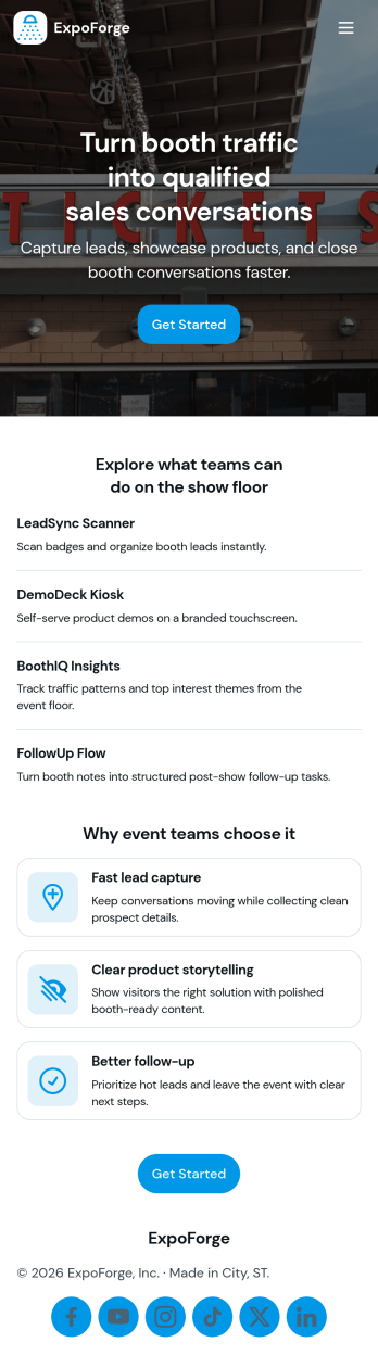 Trade Show Sales App Template