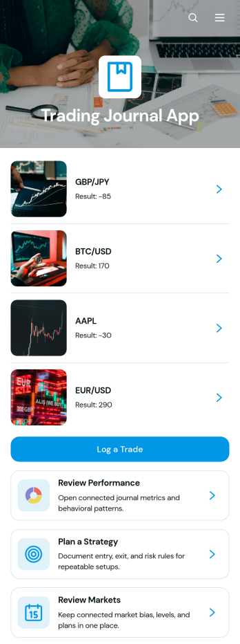 Trading Journal App Template