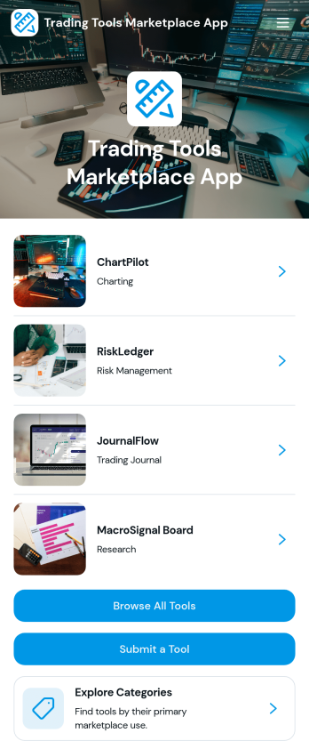 Trading Tools Marketplace App Template