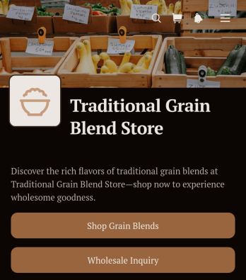 Traditional Grain Blend Store App Template